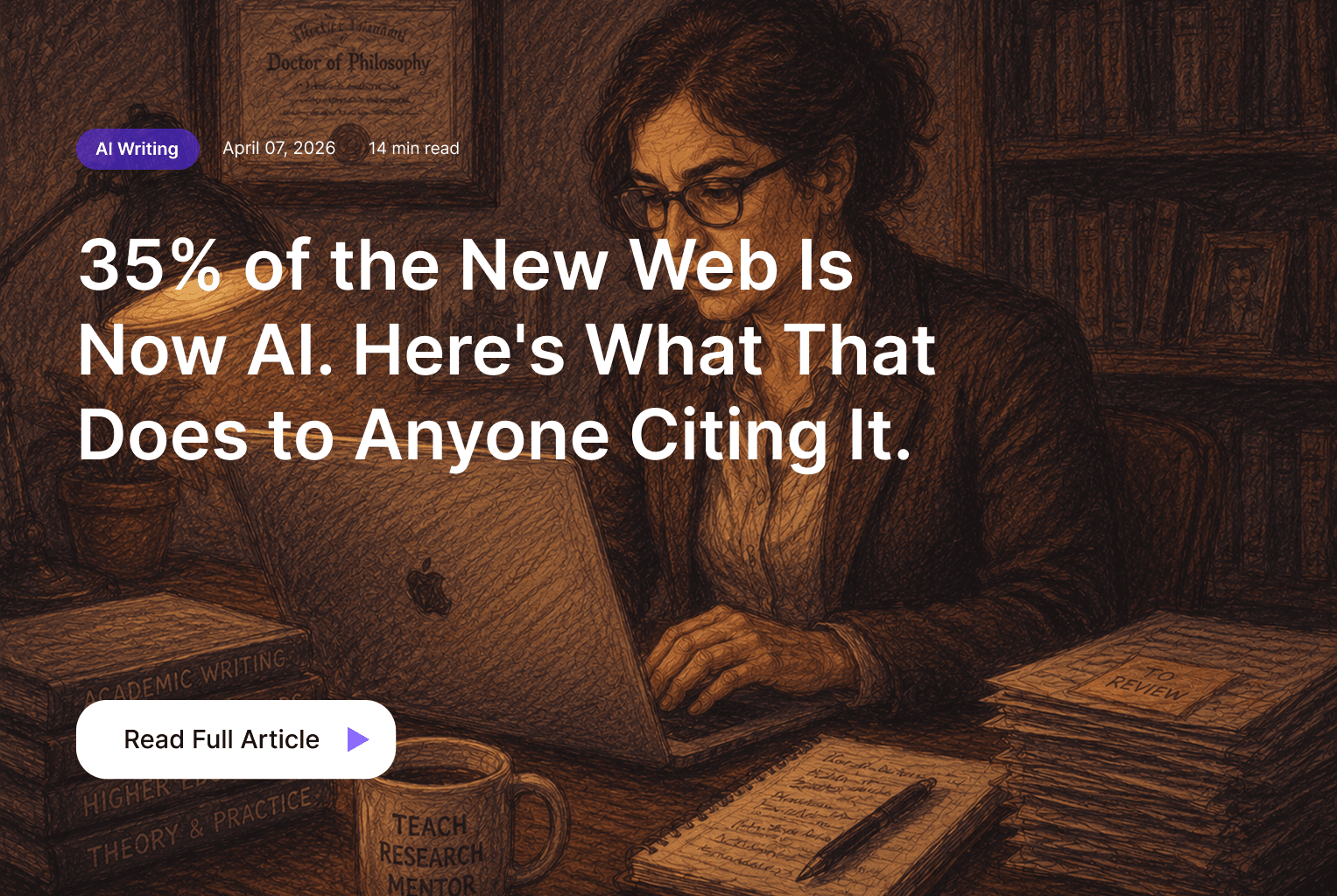 35% of the New Web Is Now AI. Here's What That Does to Anyone Citing It.